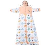 Chilsuessy Baby Sleeping Bag 2.5 Tog Winter Sleeping Sack Wearable Blanket for Kids, Adjustable Length, Removable Sleeves, Toddler Sleeping Bag for Boys Girls, 2.5 Tog/Elephant kingdom, 90cm/1-3 Years
