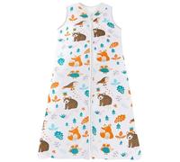 Chilsuessy Baby Sleeping Bag for Summer 100% Cotton 0.5 Tog, Infant Sleeping Bag Unisex Wearable Blanket Sleeping Sack for Toddler, Forest bear, 90cm/1-2 T