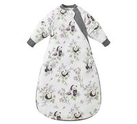 Chilsuessy Baby Sleeping Bag Winter Sleeping Sack with Detachable Sleeves 100% Cotton Wearable Blanket for Infant Toddler Boys Girls, Panda/3.5 Tog, 0-6 Months