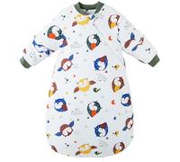 Chilsuessy Baby Sleeping Bag Winter Wearable Blanket Kids Sleeping Bag with Detachable Sleeves Cotton Soft Sleep Bag for Infant Toddler, Colorful Owl/2.5 Tog, 2-4 Years