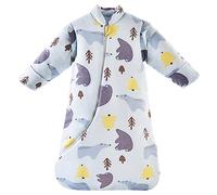 Chilsuessy Baby Sleeping Bag with Detachable Long Sleeves 2.5 Tog Wearable Blanket for Winter Toddler Sleeping Bag Kids Sleeping Sack for Infant Toddler, Blue Polar Bear/2.5 Tog, 3-6 Months