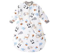 Chilsuessy Baby Sleeping Bag with Detachable Sleeves Winter 3.5 Tog Kids Sleeping Bag 100% Cotton Very Soft Sleep Bag for Infant Toddler, Panda forest/2.5 Tog, 2-4 Years