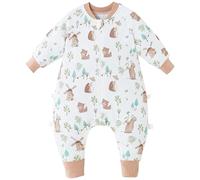 Chilsuessy Baby Sleeping Bag with Feet 1.5 Tog 100% Cotton Sleeping Sack with Legs Anti Kick Infant Toddler Wearable Blanket for Boys and Girls, Fairy Tale Kingdom, 80cm / 2-3 Years