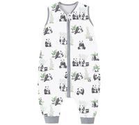 Chilsuessy Baby Sleeping Bag with Feet Summer Baby Sleeping Bag 100% Cotton 0.5 Tog Summer Kid Sleeping Bag with Feet for Infant Toddler Sleeveless, Panda Home, 80cm/2-3 Years