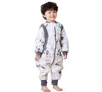 Chilsuessy Baby Sleeping Bag with Feet Winter Toddler Sleeping Sack with Removable Sleeves Anti Kick Infant Wearable Blanket for Boys Girls Warm Cotton, Panda Forest/3.5 Tog, XXL/5-6 Years