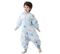 Chilsuessy Baby Sleeping Bag with Feet Winter Toddler Sleeping Sack with Removable Sleeves Anti Kick Infant Wearable Blanket for Boys Girls Warm Cotton, Mountain/2.5 Days, XXL/5-6 Years