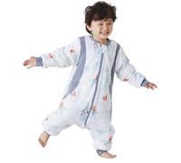 Chilsuessy Baby Sleeping Bag with Feet Winter Toddler Sleeping Sack with Removable Sleeves Anti Kick Infant Wearable Blanket for Boys Girls Warm Cotton, Forest Animals/3.5 Tog, XXL/5-6 Years