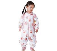 Chilsuessy Baby Sleeping Bag with Feet Winter Toddler Sleeping Sack with Removable Sleeves Anti Kick Infant Wearable Blanket for Boys Girls Warm Cotton, Dream Party/2.5 Tog, S/1-2 Years