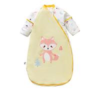 Chilsuessy Baby Winter Sleeping Bag Kids Sleeping Bag 3.5 Tog Cotton Sleeping Bag 4 Sizes from Birth to 3 Years Old, Fox/3.5 Tog, L/1-2 Years