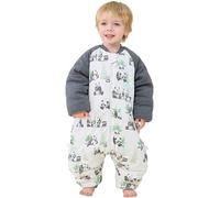 Chilsuessy Sleeping Bag with Feet,Sleeping Bag Baby, Removable Sleeves,Toddler Sleeping Bag with Legs, Baby Sleeping Bag Winter,Toddler Sleep Sack, Panda/3.5 Tog, 2-3 Years