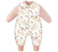 Chilsuessy Sleeping Bag with Feet,Sleeping Bag Baby,Removable Sleeves Winter, 2.5 Tog/Pink Squirrel, 80-2-3 years