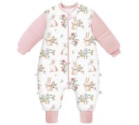Chilsuessy Sleeping Bag with Feet,Sleeping Bag Baby Winter, Removable Sleeves,Toddler Sleeping Bag with Legs,Toddler Sleep Sack, Cute Rabbit/2.5 Tog, 3-4 Years