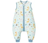 Chilsuessy Toddler Sleeping Bag with Feet 2.5 Tog Baby Sleeping Sack with Legs Pyjamas Infant Walking Cotton Wearable Blankets, 2.5 Tog/Green Zoo, 90cm/3-4 Years