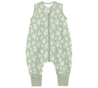Chilsuessy Toddler Sleeping Bag with Feet 2.5 Tog Baby Sleeping Sack with Legs Pyjamas Infant Walking Cotton Wearable Blankets, 2.5 Tog/Green Leaves, 70cm/6-18 Months