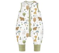 Chilsuessy Toddler Sleeping Bag with Feet 2.5 Tog Baby Sleeping Sack with Legs Pyjamas Infant Walking Cotton Wearable Blankets, 2.5 Tog/Cute Bear, 70cm/6-18 Months