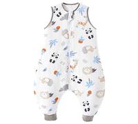 Chilsuessy Toddler Sleeping Bag with Feet 2 Tog Baby Sleeping Sack with Legs Pyjamas Infant Walking Cotton Wearable Blankets, Panda forest, 90cm/3-4 Years