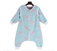 Chilsuessy Unisex Baby Sleepingbag Cotton Gauze Sleeping Bag, Girls Sleeping Bag with Feet, Tog 1, Flamingo, 80/Body Height 29.5"-35.4"