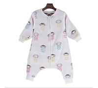 Chilsuessy Unisex Baby Sleepingbag Cotton Gauze Sleeping Bag, Girls Sleeping Bag with Feet, Tog 1, Monkeys, 80/Body Height 29.5"-35.4"