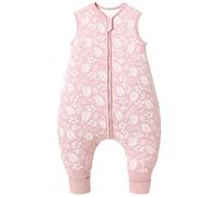 Chilsuessy Winter Baby Sleeping Bag with Feet 2.5 TOG Warm Baby Sleep Sack with Legs 100% Cotton Toddler Wearable Blanket Walker Sleep Sack for Boys and Girls, 2.5 Tog/Pink Leaves, 100cm/4-5 Years