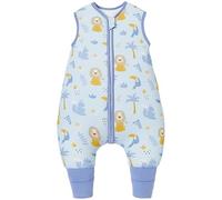 Chilsuessy Winter Baby Sleeping Bag with Feet 2.5 TOG Warm Baby Sleep Sack with Legs 100% Cotton Toddler Wearable Blanket Walker Sleep Sack for Boys and Girls, 2.5 Tog/Blue Lion, 70cm/6-18 Months