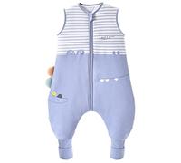Chilsuessy Winter Baby Sleeping Bag with Feet 2.5 TOG Warm Baby Sleep Sack with Legs 100% Cotton Toddler Wearable Blanket Walker Sleep Sack for Boys and Girls, Blue crocodile, 90cm/3-4 Years