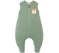 Chilsuessy Winter Baby Sleeping Bag with Feet 2.5 TOG Warm Baby Sleep Sack with Legs 100% Cotton Toddler Wearable Blanket Walker Sleep Sack for Boys and Girls, 2.5 Tog/Dark Green, 80cm/2-3 Years