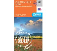 Explorer Active 171 Chiltern Hills West, Henley-On-Thames & Wallingford Map With Digital Version - Orange, Orange One Size