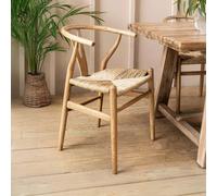 Chilthorne Wishbone Dining Chair Set of 2 Lime Wash