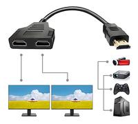 CHILTINA HDMI Splitter Adapter,1080P HDMI Male to Dual HDMI Femal 1 to 2 Way HDMI Splitter Adapter Cable for HDTV HD, LED,LCD Monitor and Projectors, Support Two TVs at The Same Time