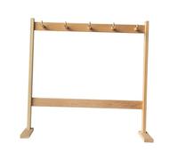 Chime Stand Solid Wood Wind Bell Portable Holder Wind Chime Stand Multipurpose Solid Wood Jewelry Display Stand Hanging Rack for Home Desktop Dinner Table Wedding Event Keychain Hook Storage