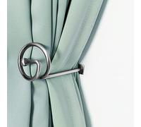 CHIMEI Curtain Holdbacks 4 Pack Silver, Curtains Holders Hooks for Decorative Wall, Small Tiebacks Curtain Accessories with Mounting Screws and Wall Anchors for Bedroom, Livingroom