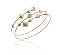 Chimento Armillas Pyramis 18ct Rose Gold Diamond Spiral Bangle - M