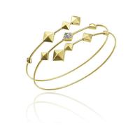Chimento Armillas Pyramis 18ct Yellow Gold Diamond Spiral Bangle - S
