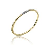 Chimento Bamboo Pure 18ct Yellow Gold 0.31ct Diamond Bangle