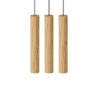 Chimes 3 Cluster Pendant Oak