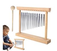 Chimes Instrument - Fun Chimes Percussion Music Instruments, Lightweight Windchimes Precise Educational Tool, 25x19x4cm Packaging, 320g Weight, Natural Polished Wood - For Family & Indoor Classroom