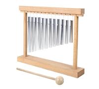 Chimes Percussion Instrument, Table Top Wind Chime Set, Lightweight Musical Tool Collaborative Entertainment, Temple School Yoga Indoor Use, Beginner-Friendly Sound Therapys Accessory, 25 x 19 x 4 cm