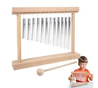 Chimes Percussion - Wooden Tabletop Wind Chime Instrument | Lightweight Educational Musical Percussion Bars Chime | Fine Motor Skills & Cognitive Development Tool For Classroom, Temple, Yoga, Indoor L