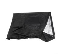 Chiminea Cover Waterproof 210D Oxford Fabric, Outdoor Fire Protector With Drawstring, All-Weather Dustproof Shield For Garden Patio Yard, Black, 24 X 48