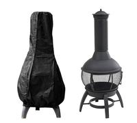 Chiminea Covers Waterproof, Protective Fire Pit Heater Cover, Outdoor Patio Chiminea Caps, Outdoor Patio Chiminea Covers Durable Wood Burning Chimineas Covers for Clay Chiminea (Black)