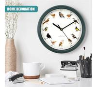 Chiming Bird Wall Clock Cuckoo Hanging Talking Singing Clock 12 Bird Species
