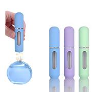 Chimley Refillable Perfume Atomiser Set of 3, Fresh Mint | 5ml, Leak-Proof Bottom-Fill, Travel Spray Bottles, TSA Approved, Green/Blue/Purple