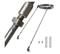 Chimney and Furnace Tube Fixing Bracket Removable, Stainless Steel Ventilation Pipe Drainage Tube Support Kit with Screws, for Boiler Room Factory(Hoop Dia 16.0cm(6 5/16"))