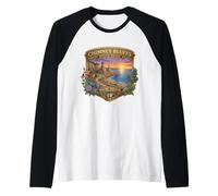 Chimney Bluffs State Park New York Lake Ontario Souvenir Raglan Baseball Tee