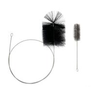 Chimney Brush, Chimney Sweep Kit For Chimney Pipe Cleaner, 2 M Telescopic Stainless Steel Cleaning Brush With 15 Cm Head, Compatible With Furnace Tube And Heating Systems(2-meter)