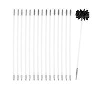 Chimney Brush Rod Kit,Electrical Rotary Drill Drive Sweeping Cleaning Tool Kits with Nylon Flexible Rods Chimney Cleaning Kit(18 Rods,610mm)