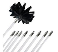 Chimney Brush Rod Kit,Electrical Rotary Drill Drive Sweeping Cleaning Tool Kits with Nylon Flexible Rods Chimney Cleaning Kit(9 Rods,410mm)