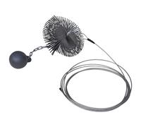 Chimney Brush Steel Round 15cm Dia with 15m Steel Thread & 7cm Ball silver 1.4kg
