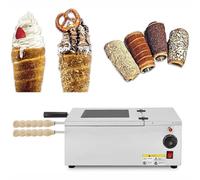 Chimney Cake Machine, 1500W Electric Cone Bread Roll Maker with 2 Baking Rollers, Adjustable Temperature 50°C to 300°C for Commercial Use