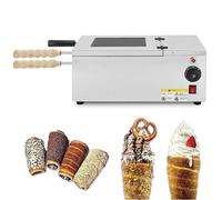 Chimney Cake Oven, Bread Roll Grill Maker, 2 Baking Rollers & Viewing Window, 50-300°C, for Restaurant Home Snack Bar